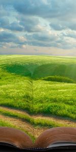 Background,Clouds,Sky,Fields,Books