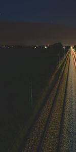 Backlight,Illumination,Long Term Exposure,Night,Dark,Railway