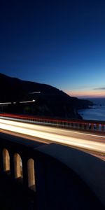 Backlight,Illumination,Long Term Exposure,Turn,Bridge,Night,Dark