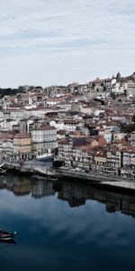 Bank,Port,Shore,Buildings,Portugal,Cities