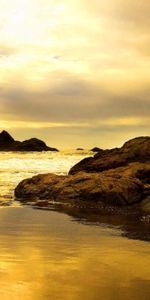 Bank,Shore,Surf,Nature,Stones,Sea