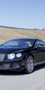 Gt,Continental,Тачки (Cars),Вид Сбоку,Бэнтли (Bentley),Черный