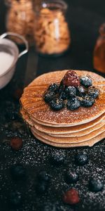 Petit Déjeuner,Sirop,Baies,Crêpes,Nourriture