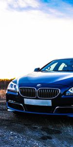 Carro,Coche,Vista Frontal,Bmw 6,Puesta Del Sol,Bmw,Coches