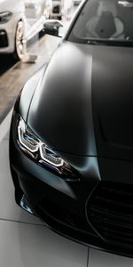 Coches,Carro,Vista Frontal,Bmw M4,El Negro,Faro,Bmw,Coche