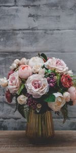 Bouquet,Roses,Flowers,Vase