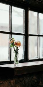 Bouquet,Window,Flowers,Vase