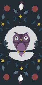 Branch,Leaves,Art,Owl,Vector