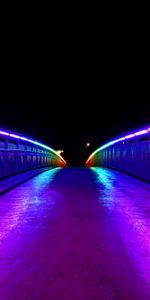 Bridge,Backlight,Illumination,Railings,Handrail,Handrails,Road,Cities