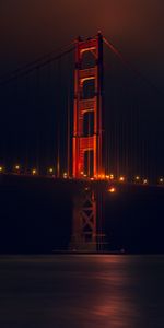 Support,Soutien,Nuit,Illumination,Pont,Sombre,Rétroéclairage