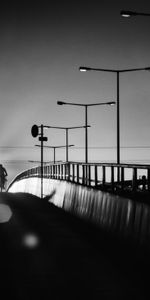 Chb,P C,Silhouette,Pont,Nuit,Cycliste