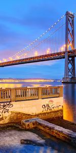 Bridge,California,Embankment,Quay,Cities,San Francisco