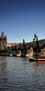 Bridge,Czech Republic,Cities,City,Prague,Rivers