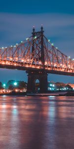 Ciudades,Ciudad Nocturna,Luces De La Ciudad,Puente,Iluminación,Ciudad De Noche,Ee Uu,Estados Unidos,Encendiendo,Nueva York