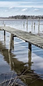 Bridge,Lake,Nature,Landscape