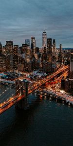 Bridge,Megalopolis,Embankment,Quay,Megapolis,Urban Landscape,Cities,City Lights,Skyscrapers,Cityscape