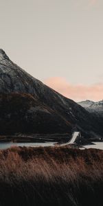 Bridge,Rivers,Norway,Nature,Mountains,Landscape