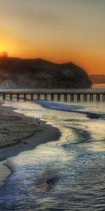 Ciudades,Océano,Santa Mónica,Oceano,Puente,Hdr,Playa