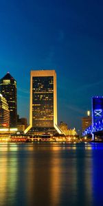 Bridge,United States,Jacksonville,Cities,Usa,City,Florida,Night