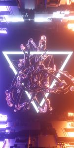 Bright,Clot,Triangle,Glow,Neon,3D