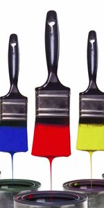 Brillant,Brosser,Multicolore,Peinture,Brosse,Divers,Hétéroclite,Peindre