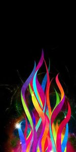 Bright,Motley,Imitation,Fire,Multicolored,Abstract