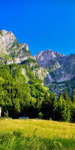 Montagnes,Brillamment,Dégager,Nature,Sky,Pré,Je Vois,Slovénie,Petites Maisons,Maisons