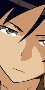 Brunet,Pensiveness,Close Up,Reverie,Guy,Sadness,Brunette,Anime