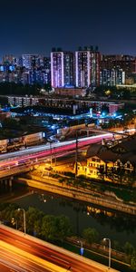 Lumières De La Ville,Pékin,Beijing,Imeuble,Bâtiment,Ville De Nuit,Villes,Chine