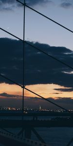 Noche,Edificio,Red,Ciudades,Rejilla,Puente,Nueva York