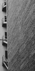 Building,Bw,Facade,Chb,Dark,Brick Wall