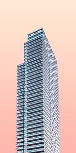 Building,Facade,Pink Background,Minimalism