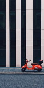 Building,Facade,Scooter,Streaks,Stripes,Motorcycle,Motorcycles