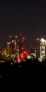 Building,Lights,Dark,Night City,Glow,Night