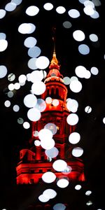 Building,Lights,Glare,Boquet,Bokeh,Cities,Night