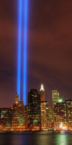 Building,Lights,Lanterns,United States,Megalopolis,Manhattan,Spotlights,Floodlights,Memory,Cities,Rivers,Usa,City,Skyscrapers,Megapolis,Night,New York