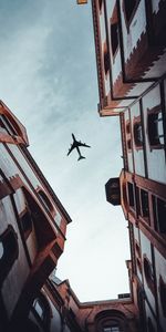 Building,Miscellanea,Miscellaneous,Flight,Airplane,Facade,Bottom View,Plane