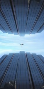 Building,Miscellanea,Miscellaneous,Flight,Bottom View,Airplane,Plane