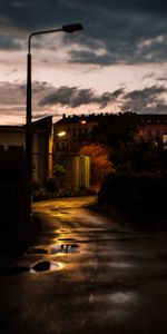 Noche,Edificio,Camino,Lámpara,Linterna,Oscuro,Calle