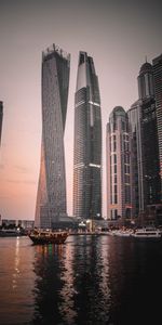 Ciudades,Orilla,Banco,Dubai,E A U,Uae,Ciudad,Edificio,Barcos