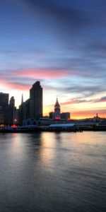 Building,Skyscrapers,Cities,Sea,Hdr