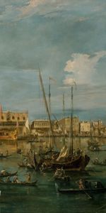 Baroque,Venise Depuis Le Bacino Di San Marco,Francesco Guardi,Beurre,Toile,Huile,Art