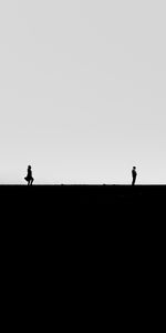 Silhouettes,P C,Chb,Noir Et Blanc,Minimalisme,Personnes