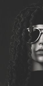 Bw,Spectacles,Mannequin,Dreadlocks,Chb,Portrait,Dummy,Glasses