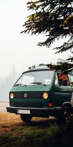 Camping,Naturaleza,Niebla,Carro,Coche,Cámping,Camioneta,Furgoneta,Coches,Volkswagen