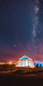 Campsite,Night,Miscellanea,Miscellaneous,Starry Sky,Tent,Camping