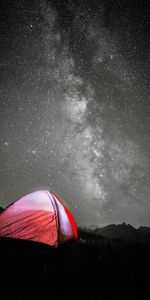 Campsite,Stars,Night,Tent,Dark,Starry Sky,Camping