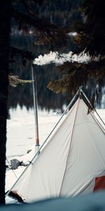 Campsite,Tent,Nature,Smoke,Camping