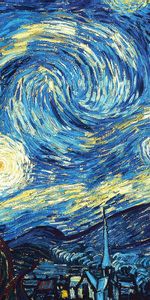 Vincent Van Gogh,Vicente Van Gogh,Noche Estrellada,Noche De Luz De Las Estrellas,Lona,Aceite,Lienzo,Manteca,Arte