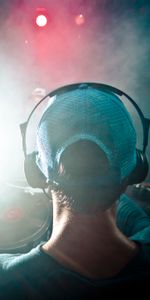 Casquette,Fumée,Écouteurs,Dj,Musique